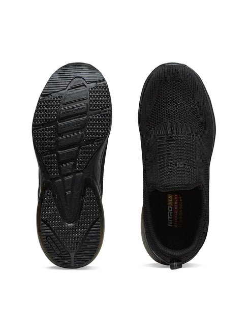 PORIUM Black Men's Walking Shoes